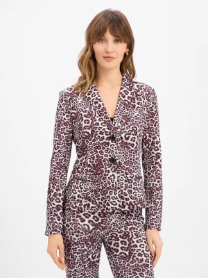 Marc Cain Damska bluza dresowa Kobiety Sztuczne włókno lila wzorzysty,