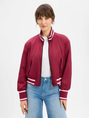 Marc Cain Damska dwustronna kurtka bomber Kobiety czerwony|wielokolorowy wzorzysty,