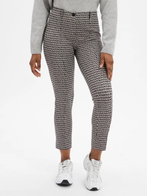 Marc Cain Damskie dżersejowe spodnie dresowe - Sydney Kobiety Sztuczne włókno szary wzorzysty,