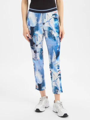 Marc Cain Damskie spodnie materiałowe Kobiety niebieski,