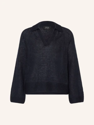 Marc Cain Dzianinowa Koszulka Polo Z Alpaki I Moheru blau 394 navy