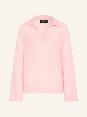 Marc Cain Dzianinowa Koszulka Polo Z Alpaki I Moheru rosa 208 chalk pink