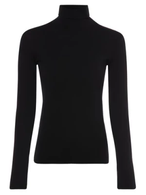 Marc Cain Essentials Damska koszulka z długim rękawem Kobiety Sztuczne włókno czarny jednolity,