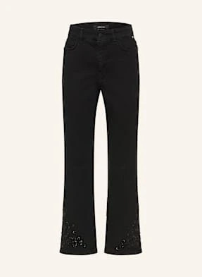 Marc Cain Jeansy Cropped Forli Z Cekinami schwarz
