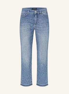 Marc Cain Jeansy Cropped Forli Z Ozdobnymi Kamykami blau