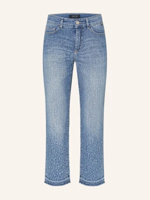 Marc Cain Jeansy Cropped Forli Z Ozdobnymi Kamykami blau
