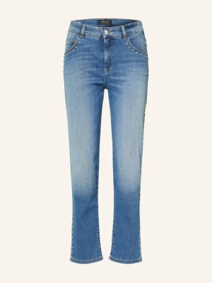 Marc Cain Jeansy Cropped Roha Z Nitami blau 353 blue denim