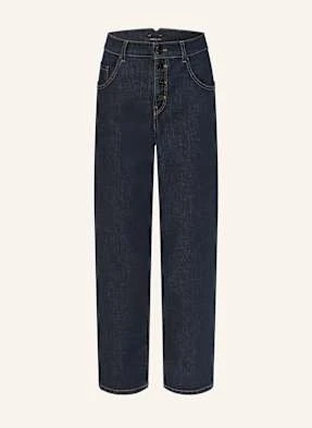 Marc Cain Jeansy Mom Z Ozdobnymi Kamykami blau
