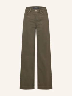 Marc Cain Jeansy Wide Leg Warri Z Brokatową Przędzą gruen 599 forest night new