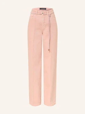 Marc Cain Jeansy Wide Leg Warri Z Kamyczkami Ozdobnymi rosa 217 peach beige