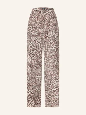 Marc Cain Jeansy Wide Leg Warri Z Ozdobnymi Kamykami rot