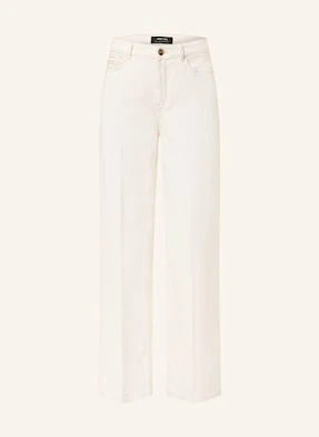 Marc Cain Jeansy Wide Leg Wigan Z Cekinami weiss