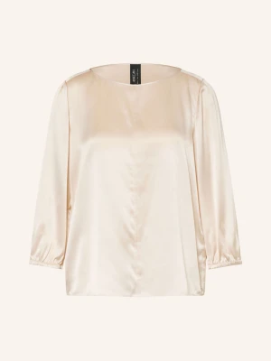 Marc Cain Jedwabna Bluzka Koszulowa Z Rękawami 3 / 4 beige