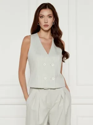 Marc Cain Kamizelka | Slim Fit | z dodatkiem wełny