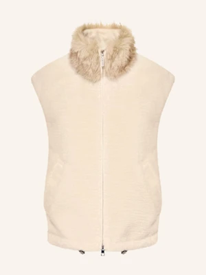 Marc Cain Kamizelka Ze Sztucznego Futra beige