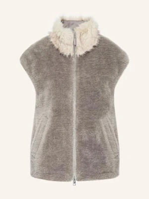 Marc Cain Kamizelka Ze Sztucznego Futra grau