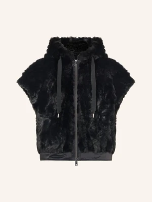 Marc Cain Kamizelka Ze Sztucznego Futra schwarz 900 black new