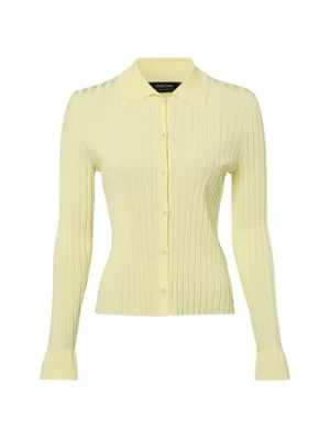 Marc Cain Kardigan damski Kobiety Sztuczne włókno żółty wypukły wzór tkaniny,