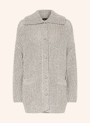 Marc Cain Kardigan Oversize Z Kaszmirem I Cekinami grau