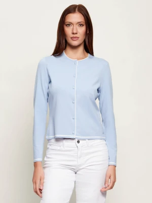 Marc Cain Kardigan | Slim Fit błękitny