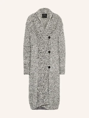 Marc Cain Kardigan Z Błyszczącą Przędzą grau