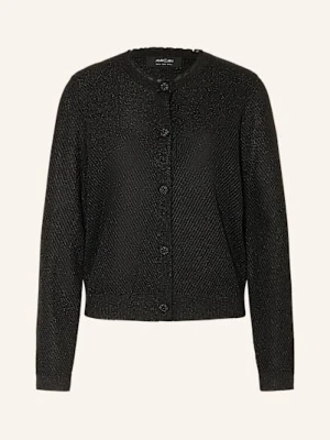 Marc Cain Kardigan Z Błyszczącą Przędzą schwarz
