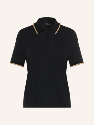 Marc Cain Koszulka Polo Z Jerseyu Z Falbankami schwarz 900 black new