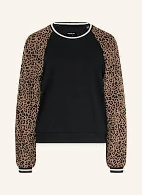 Marc Cain Koszulka Z Długim Rękawem Z Mieszanki Materiałów schwarz