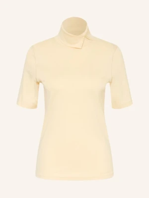 Marc Cain Koszulka Z Golfem I Ozdobnymi Koralikami gelb 126 lamb`s wool
