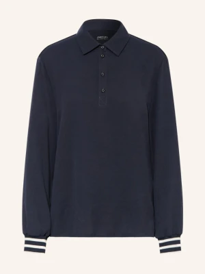 Marc Cain Koszulka Z Mieszanki Materiałów blau 394 navy