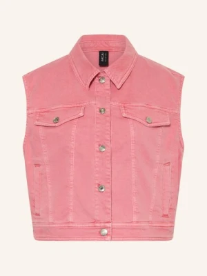 Marc Cain Krótka Kamizelka Jeansowa pink