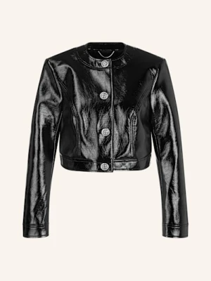 Marc Cain Krótka Kurtka Z Imitacji Skóry schwarz