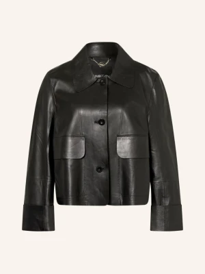 Marc Cain Kurtka Skórzana schwarz 900 black new