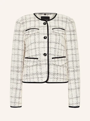 Marc Cain Kurtka Tweedowa Z Błyszczącą Przędzą beige