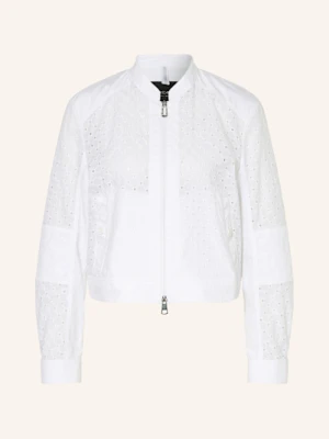 Marc Cain Kurtka Z Dziurkowanej Koronki weiss