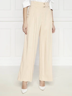 Marc Cain Lniane spodnie | flare fit