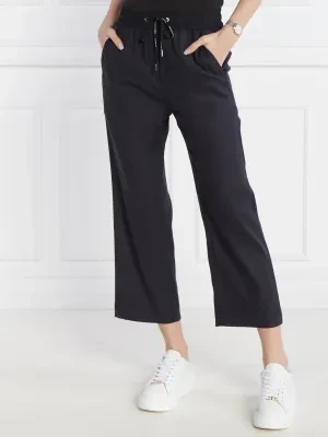 Marc Cain Lniane spodnie pants | Cropped Fit