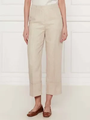 Marc Cain Lniane spodnie WUKARI | flare fit