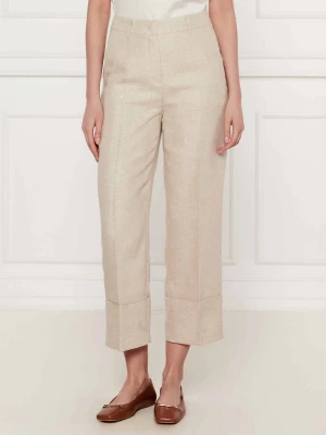 Marc Cain Lniane spodnie WUKARI | flare fit