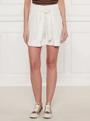 Marc Cain Lniane szorty | Relaxed fit | high waist