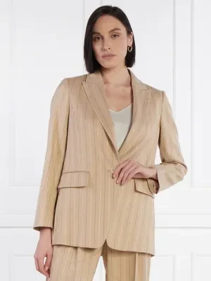 Marc Cain Marynarka | Slim Fit | z dodatkiem lnu