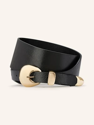 Marc Cain Pasek Skórzany schwarz