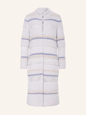 Marc Cain Płaszcz Dzianinowy Z Cekinami I Błyszczącą Przędzą lila