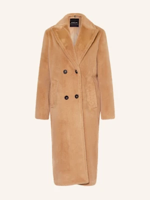 Marc Cain Płaszcz Ze Sztucznego Futra braun