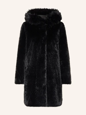 Marc Cain Płaszcz Ze Sztucznego Futra schwarz