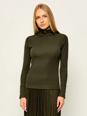 Marc Cain Półgolf | Slim Fit oliwkowy