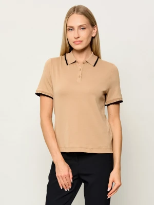 Marc Cain Polo | Regular Fit beżowy