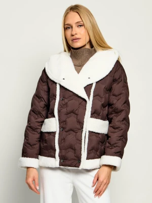 Marc Cain Puchowa kurtka | Loose fit | shearling brązowy