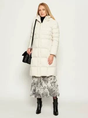Marc Cain Puchowy płaszcz | z dodatkiem wełny