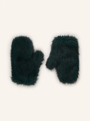 Marc Cain Rękawiczki Ze Sztucznego Futra gruen